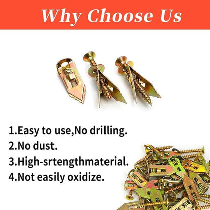 Pack Of 03 - Self Drilling Drywall Anchors with Screws Kit