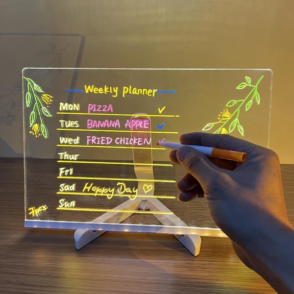 Pack of 02 -  LED Note Board with Colors