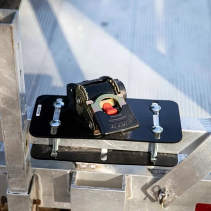 Pack of 04 -  Retractable Auto Ratchet Strap with RAIL BRACKET BUNDLE