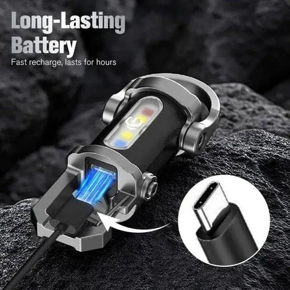 Pack Of 04 - Portable Rechargeable Bright Keychain Flashlight
