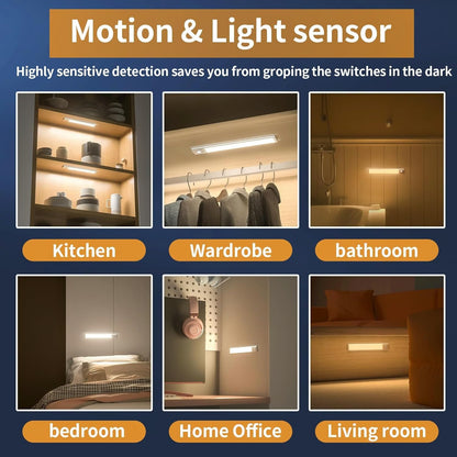 Pack Of 05 - 66LED Rechargeable Motion Sensor Under Cabinet Lights