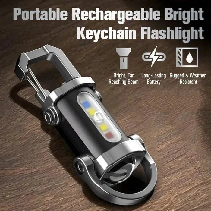 Pack Of 04 - Portable Rechargeable Bright Keychain Flashlight