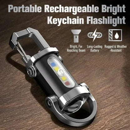 Pack Of 04 - Portable Rechargeable Bright Keychain Flashlight