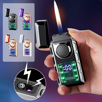 Pack Of 02 -  Multi-Functional Dual Flame Lighter with Colored Lights