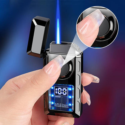 Pack Of 02 -  Multi-Functional Dual Flame Lighter with Colored Lights