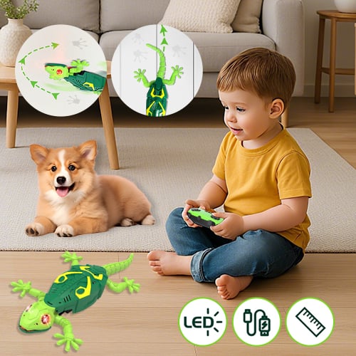 Pack Of 03 Electric Lizard Toy with LED Glowing Eyes